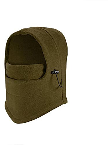 WQZYY&ASDCD Mütze Beanie Hut Warme Winddichte Radmütze Fleece Radfahren Kopfbedeckungen Schals Männer Frauen Outdoor Hut Laufen Skifahren Sport Caps ArmyGreen