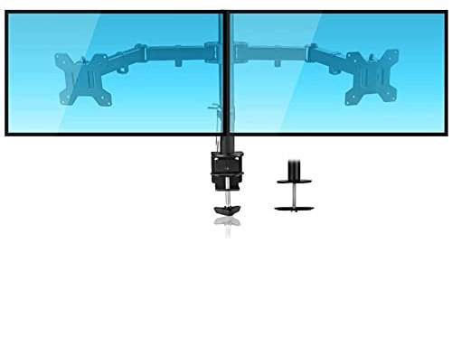 Monitor Support Dubbel Lcd Monitor Arm Mount Fully Adjustable Desk Mount Stand for 13-27Monitor, Fits Up to 22lbs per Arm with VESA 7 5x75mm,100x100mm tv -dörr (Color : Dual Arm)