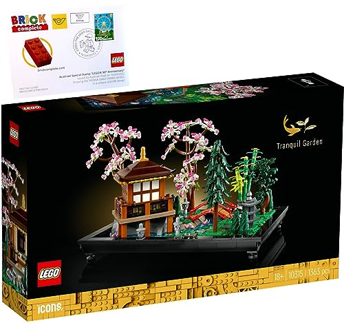 BRICKCOMPLETE Lego 2er Set: 10315 Garten der Stille & 1x FDC First Day Cover/Erstagsbrief mit Sonderstempel / 90 Jahre Lego Edition
