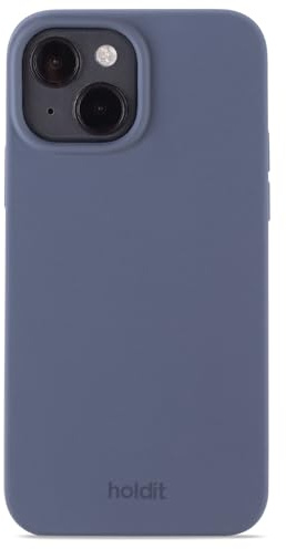 holdit Silikonskal iPhone 15 – 0,8 mm ultratunt mobilskal silikon – trendigt silikonskal med fullt skydd (upphöjd kant för kameraskydd) – Pacific Blue