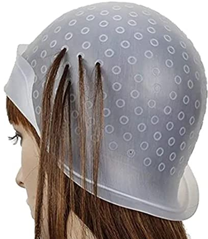 ANKROYU Haarfärbe Strähnenhaube, Silikon Strähnchenhaube mit Löcher, Wiederverwendbare Hervorhebung kappe zum Haarfärben, Friseur highlight haarkappe für Salon und Haus