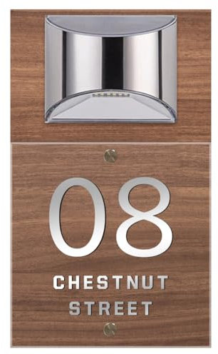 personnalisé design numero de maison exterieur solaire,Moderne Numéro de maison solaire à LED Le nom de la rue Numéro de maison,plaque maison exterieur personnalisé Éclairage (Estilo 6)