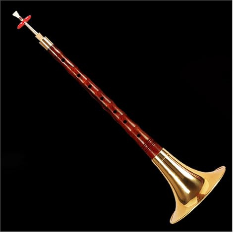 Suona-Blasinstrument Aus Rotem Sandelholz Für Erwachsene, Professionelle Leistung, Typ Suona-Trompete Suona Set (Color : B flat)
