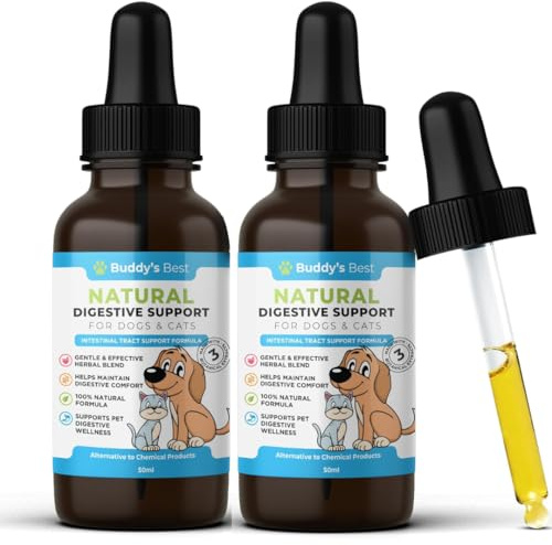Twin Pack Wormwood Intestinal Supplement for Dogs & Cats – 50ml | Designed to Support Digestive Wellness and Help Maintain a Healthy Intestinal Environment | Easy-to-Use Liquid Drops