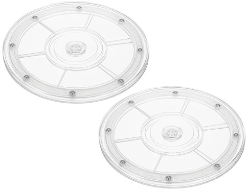 PATIKIL 20 cm (8 tum) tungt roterande vridbart stativ med stålkullager, 2 st 360° rotation skivspelare lat Susan bas för storskärm TV-datorer bildskärmar, klar