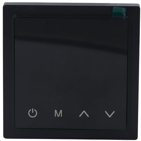 YWBL-WH Underfloor Heating Thermostat, Programmable LED Display | 0.5°C Precision Floor Sensor Controller, Child Lock and Power Memory, Energy Saving Black Smart Panel, Home Bathroom System