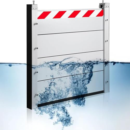 Hochwasserbarriere, Hochwasserschutzbarriere Aus Aluminium, Abnehmbar, 40 – 60 Cm Hoch, Für Garageneinfahrten, Straßen, Terrassentüren, Lagertüren, Haustüren ZSMFCD(110 * 60cm)