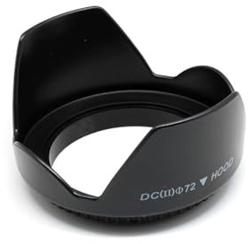 72mm Dslr Camera Lens Hood Black Plastic Screw-on Lens Shield | Glare Reduction, Impact Protection, Easy Installation Design, Compatible with Olympus Dslr Lens