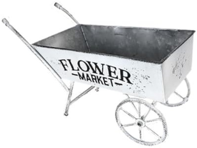 KESOTO Blumenwagen Pflanzgefäß, Rustikaler Outdoor Garten Pflanzgefäß für Zuhause,