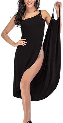 VARKAGE Pareos Strandkleider für Damen, Ärmellos Strandkleid Sommer, Sexy V Ausschnitt Pareo Damen Strand mit Spaghettiträger