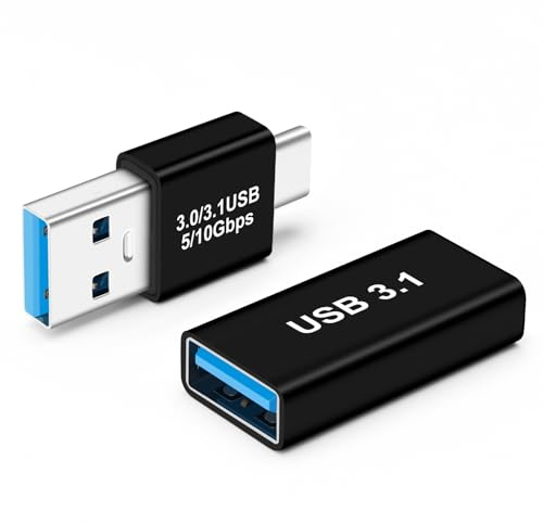 BORLTER CLAMP Adaptador USB a USB C 3.1 Gen1 Macho a Macho/Hembra a Hembra, Paquete de 2 compatibles con MacBook Pro, Galaxy, Laptop y Otros Dispositivos Tipo C