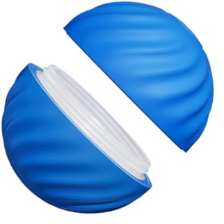 QUXVUIS Beweglicher Hundeball, intelligenter Dual für interaktiven Spaß, langlebiger und verschleißfester TPR Rollball für Haustiere, lustiges Spielen, Blaue Ersatzschale