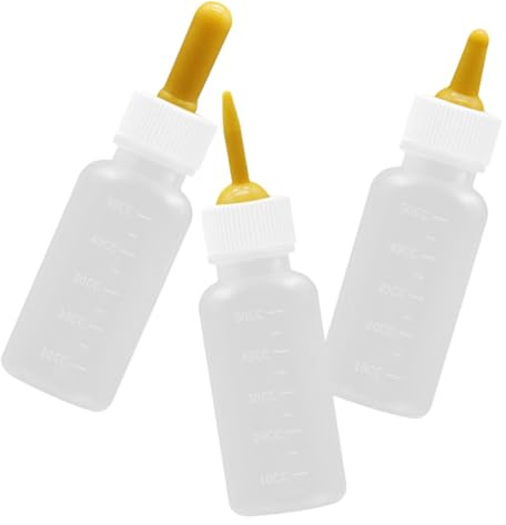 KOMBIUDA 3 Piezas Biberones para Mascotas con Tetinas Flexibles para Cachorros Y Gatitos Alimentador De Leche para Perros Y Gatos Pequeños Fácil De Usar Y Limpiar