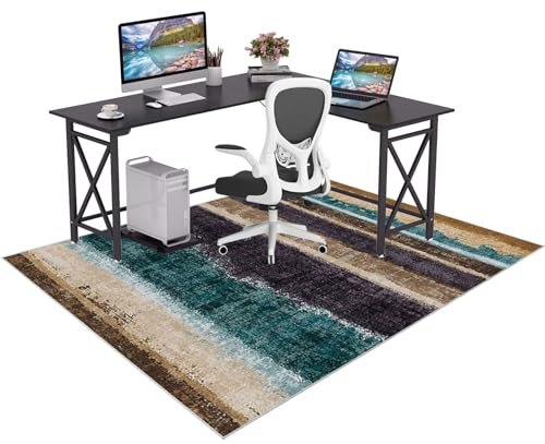 Antideslizante Alfombras para Silla de Gaming Oficina 60 x 110 cm Alfombra Escritorio Suelo Alfombras Sillas Ruedas Protectora para Suelos Duros Protectors Suelo Silla Ruedas Silla de Ordenador