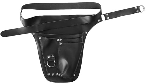 Rswnyirn PU Leather Garden Tool Belt for Men,Gardener Gifts - Waist Bag Belt for Gardeing Florist Plumbing Black One Size