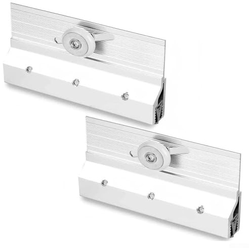 Jotekonoby Frameless Shower Door Roller Assembly with Chrome Finish & Ball Bearing for Adjustable Glass Door Top Bracket Replacement, Extruded Aluminum(2PCS)