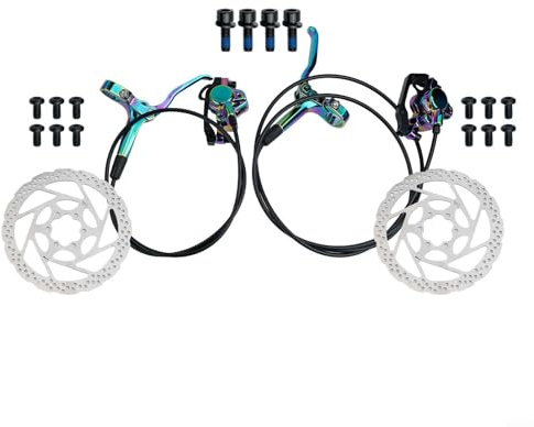 Freno idraulico per mountain bike con tubo in PVC di lunga durata e manico in alluminio per prestazioni migliorate (nero)