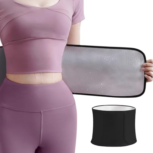Bauchweggürtel Damen Bauchgurt Bauchgürtel zum Abnehmen Bauchweggürtel Herren Schwitzgürtel Bauch Damen Bauchweg Gürtel Frau Bauch Weg Gürtel Frau Geeignet für Yoga Sauna Laufen Büroarbeit Schwarz