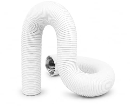 TYGERIX Tubo Flessibile in Alluminio Diametro 80 mm Bianco | Allungabile fino a 1,2 metri | Alta Resistenza al Calore | Più spessore e Più resistenza | Certificato
