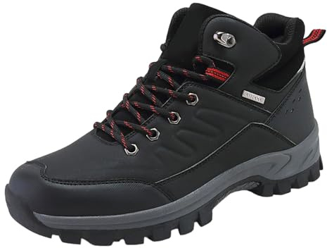 Vandringsstövlar hög topp utomhuspromenadskor bred passform halkfria skor lätta snörning vandringsstövlar nätfoder löpning sneakers hållbara promenadsneakers för resor camping