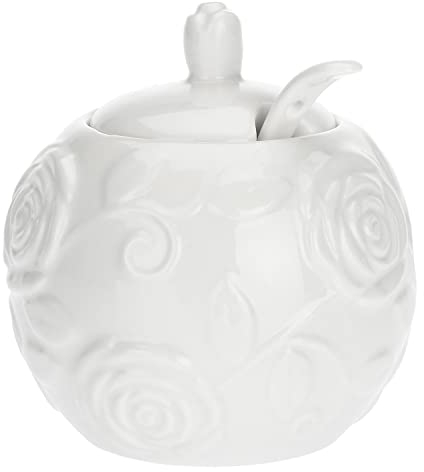 PORCELLANA Florentina Azucarero con tapa y cuchara, 255 ml, en caja de lujo, porcelana, multicolor, 0,1 x 0,1 x 0,1 cm