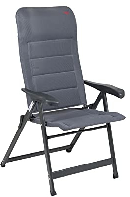 Crespo ap-237/86 air-Deluxe Camping Stuhl, grau, 78 x 67 x 120 cm