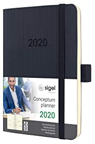 SIGEL C2023 Wochenkalender 2020, ca. A6, schwarz Softcover Conceptum - weitere Modelle