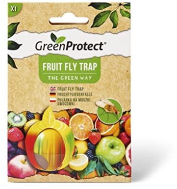 Green Protect Fruit Fly Trap - Apple Shaped - Pest Free - Eco Friendly - Insecticide Free - Discreet - Long Lasting - Last Upto 4 Weeks - Insect Treatment