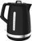 Moulinex Bollitore elettrico 1,7 L, design vintage, base 360°, coperchio snodato, ebollizione rapida, spegnimento automatico, livello dell'acqua, filtro anticalcare, resistenza nascosta, sole nero