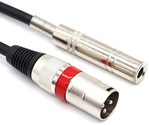 SiYear 6.35 mm 1/4 Female to XLR Male Adapter Cable,Quarter inch TS/TRS to XLR 3 Pin Interconnect Cable (1.5M)