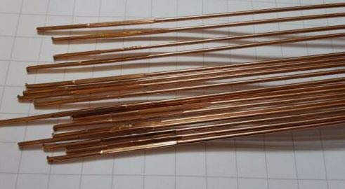 Copper Coated Mild Steel (CCMS) Gas Welding/TIG Welding Rods 2.4 x 250mm 10Pcs