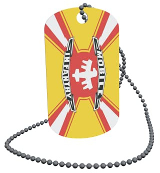 U24 Dog Tag Erkennungsmarke ID Tag an Kette Starship Troopers Mobile Infrantry Alu 30 x 50 mm
