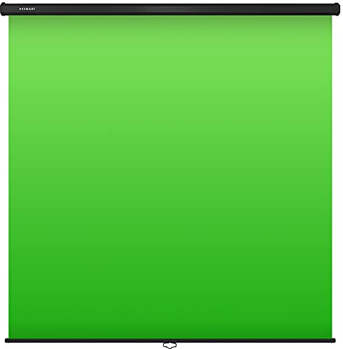 ESMART Enrollable Pantalla Verde 200 x 200 cm (111) Fondo de Clave de Croma Verde para fotografía, Video, transmisión de Juegos en Vivo, Estudio Virtual | Montaje en Pared/Techo