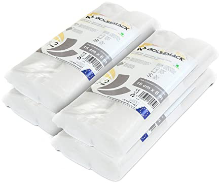 8 Rollos Gofrados de Bolsas de Vacío 15cm x 6 metros (8 uds.)