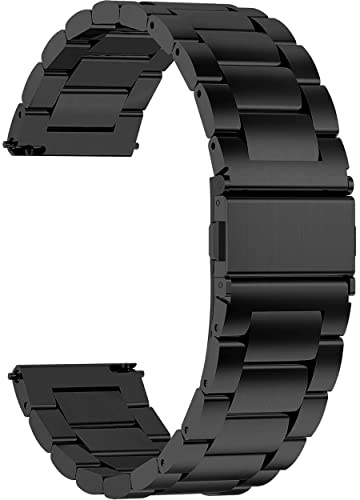 Blueshaweu Unisex Edelstahl Schnellspanner Uhrenarmband für 16mm 18mm 19mm 20mm 22mm 24mm Uhr