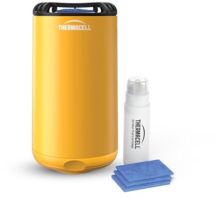 Thermacell Halo Mini Protector Midge and Mosquitoes Protector Citrus 3x4h Heat Activated Mats 1 Butane Cartridge no Midges or Mosqitoes 20 Sq Mtr Area Barbecue Garden Patio Beach Pool Forest no Smell