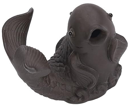 Cabilock Tee Haustier Tee Tropfkegelstand Kung Fu Tea Dekoration Desktop- Karpfenschmuck Kaffeemaschinestand Luftpflanzentopf Tee- Infusersimer Lila Ton Kaffetisch Dekorativer Rahmen Büro