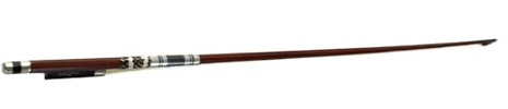 Ersatzbogen für Violine Hochwertiges Gerades Brasilholz, Dekorativer Ebenholzfrosch, Geschnitzte Orchideenfarbe, Violinzubehör, Violinbogen (Color : 1/4)