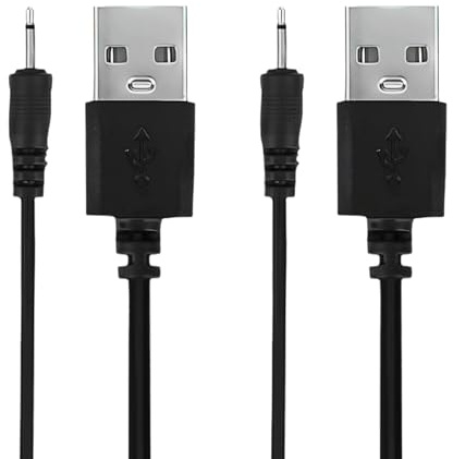 XdealCozyxc 2PCS USB to 2.5mm Male DC Charger Cable, Vibrator Replacement Charger Cords for Wireless Massagers Replacement DC Power Charger Wire