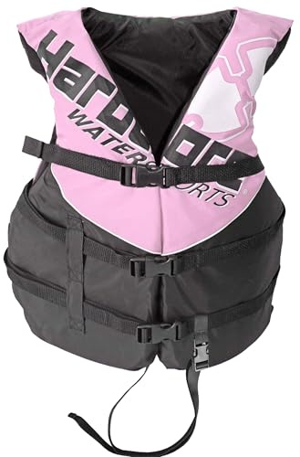 Hardcore USCG Type III Life Jacket PFD for Adults & Kids | Durable, Comfortable Ski Vest with Leg Strap for Watersports, Boating, Tubing & Enhanced Safety on the Water Pink (.Adult Universal)