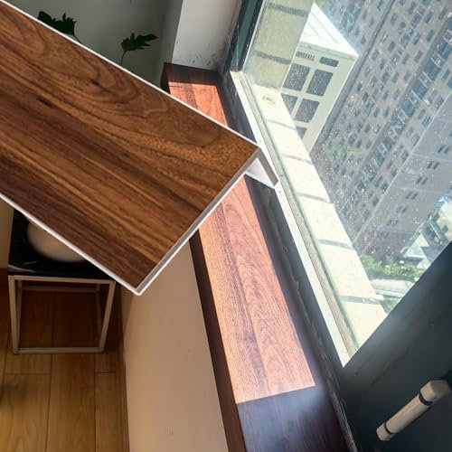 Appui de fenêtre Protecteur Garnitures en Bois pour Rebord de Fenêtre en Forme de L, Plaque de Protection des Rebords des Baies Vitrées pour Balcon, Panneau de Protection des Rebords de Fenêtre(120cm