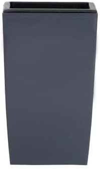 Stolmet Tall Square Planter - Available in Glossy White or Glossy Graphite - Modern Design (Glossy Graphite, 17L)