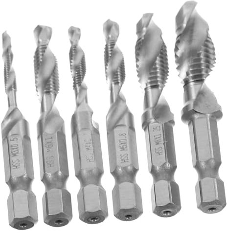 OSALADI Teiliges Set Hochgeschwindigkeitsstahl Spiralbohrer Und Gewindebohrer Für Präzises Bohren Schneiden Und Kanten Entgraten Multifunktionale Bohrwerkzeuge