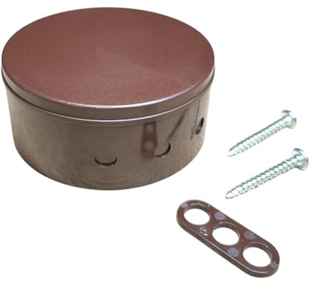 Verteilerdose ø 70x31mm Braun Kunststoff I Abzweigdose Aufputz für Stromkabel I Abzweig-Baldachin für Wand- u. Deckenanschluss