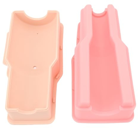 2pcs Stampo per Cubetti di Ghiaccio Cilindrico Cavo in Silicone, Stampo per Ghiaccio Professionale Facile da Estrarre, Grande capacità con Coperchio per Bevande (PINK)