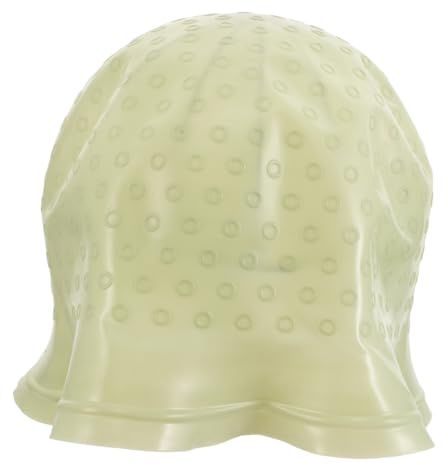 Beavorty Cuffia e Gancio in Metallo in Silicone con Fori Verde per Meches Riutilizzabile, Facile da Usare, Compatibile Unisex per Uso Domestico e Salone