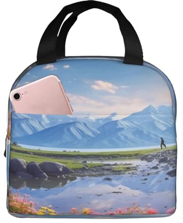 NSDdefAWCGT Lonchera aislada para mujeres y hombres, reutilizable, pequeña, hermosa fiambrera portátil para el trabajo, picnic