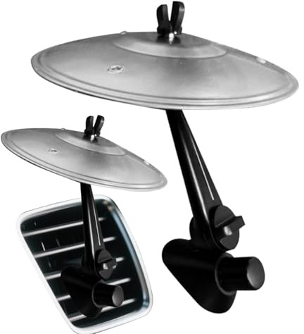 Yongmcxhhj Crash Bacino auto 14 x 13,5 x 3,5 cm Car Cymbals Air Vent Drum Decorazione per auto per batteristi amanti della musica per tutti i tipi di veicoli