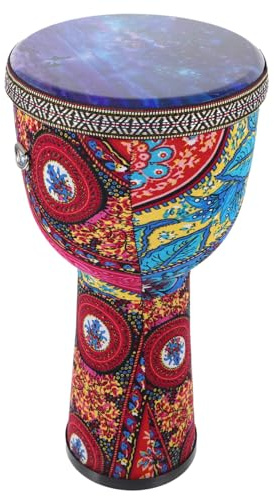 Djembe Trommel 8 Zoll für Kinder und Erwachsene, Pvc | Leicht, Tragbar, Feine Verarbeitung, Zartes Design, für Anfänger Geeignet