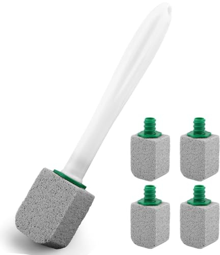 Bimsstein Toilettenreiniger, 5 Stück Bimsstein WC mit 1 Griff, Bimsstein Toilette Reinigungsstein für Toilette, Badezimmer, Küchen, Schwimmbäder, Zur Entfernung Hartnäckiger Flecken